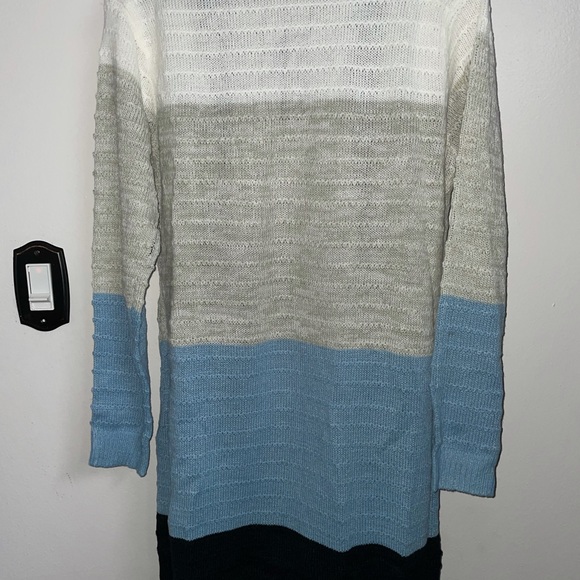 Colorblock Long Cardigan Sweater - Picture 7 of 10